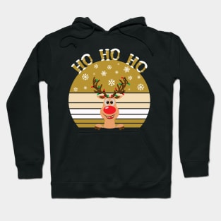 Merry Christmas Ho Ho Ho Vintage Retro Hoodie